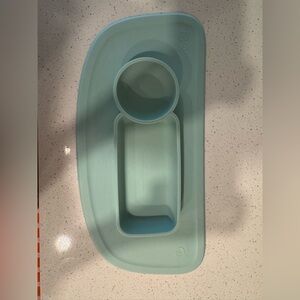 Silicone Kids Feeding Plate - Aqua